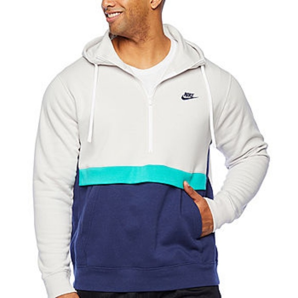 nike men's half zip fleece